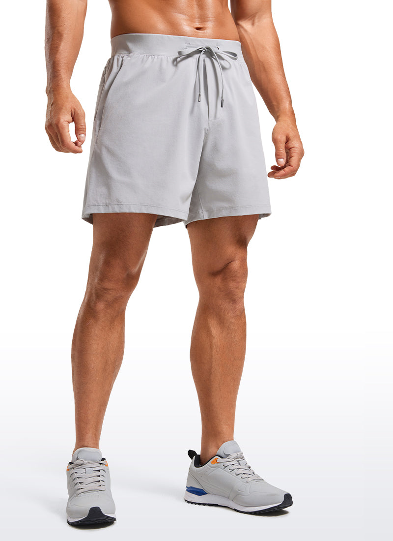 Lightweight Stretchy Athletic Workout Shorts with Zipper Pocket 5''