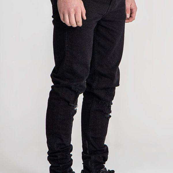 Black Core Ripped Slim Fit Jeans